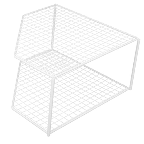 ERINGOGO Organizer Pentole Angolare in Verniciato Antiruggine Mensola da Appoggio Compatta per Cucina e Bagno Salvaspazio con Design Angolo Arrotondato e Bordi Lisci per Riporre Padelle e