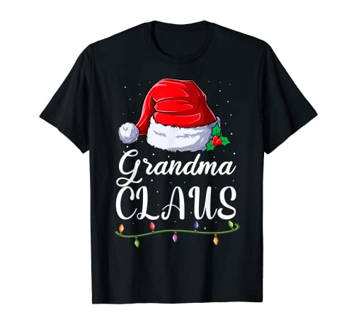 Abuela Claus Family Ropa a juego, Santa Christmas Women Camiseta