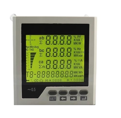 Panneau ammetre AC et moniteur de facteur de puissance LCD 200A 450V