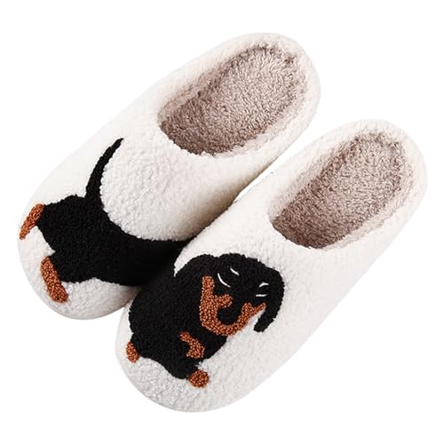 Dachshund Slippers for Women Chicken Slippers for Women Memory Foam Owl Slippers Cute Animal Dog Slipper Fluffy Shoes