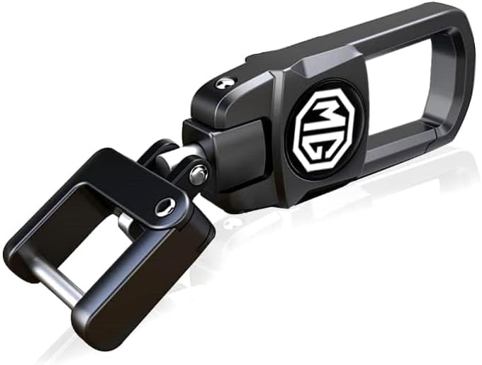 GREENWORLDโข Black Color Fob Key Heavy Duty Keychain Suitable for M.G Hector/Astor/Glostor Car