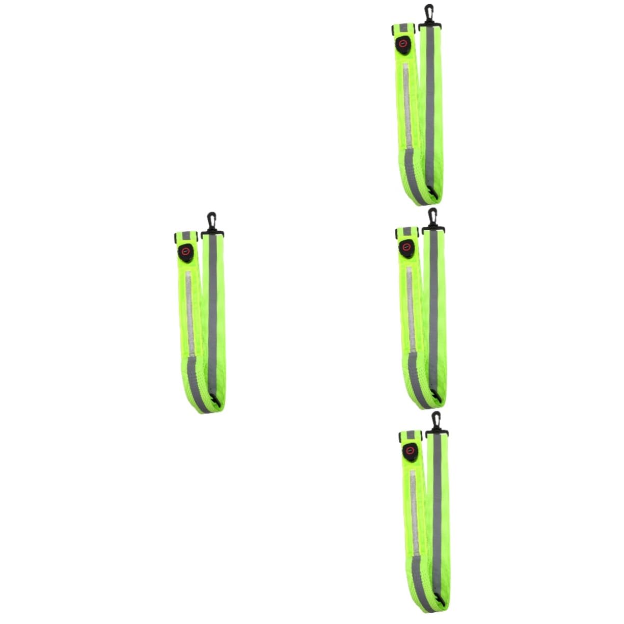 BESTonZON 4 Pièces Bandes Éclairantes Réfléchissantes LED Ajustables pour Épaules pour Activités Nocturnes Course Cyclisme