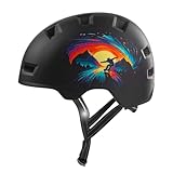 Crazy Safety Rampage Patinaje Negro | Casco para Bici, Skateboard, Patines y Bicicletas BMX | Casco de Bicicleta para Hombres, Mujeres y niños | M (54-57cm) | Casco Ajustable Skater y Ciclistas