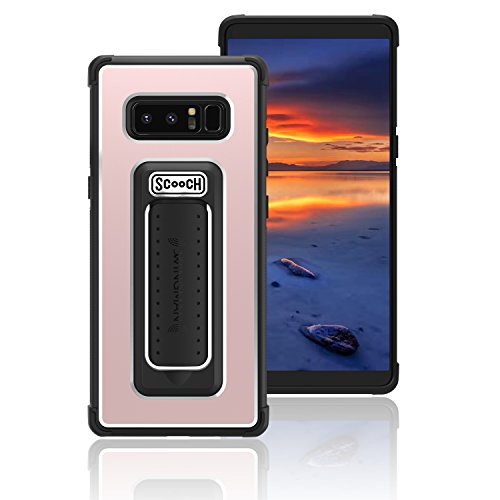 Scooch Wingman | Kickstand Case For Samsung Galaxy Note 8 [10 Ft Drop Protection] [Two-Way Stand] Shockproof Protective Cover & Compatible With Magnetic Car Mounts 6.3 Inch (Rose Gold) #TOP5