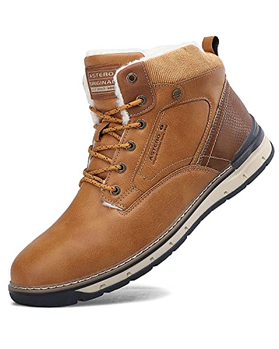 ASTERO Bottes Neige Hommes Hiver Chaudes Chaussures 41-46EU(JAUNE JAUNE, numeric_45) Cover