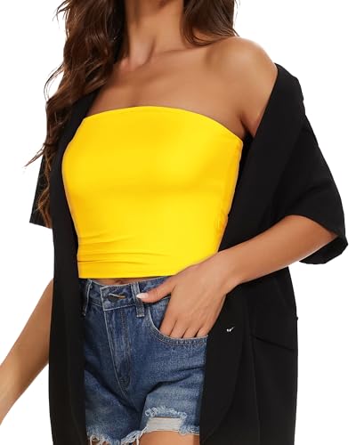 Image of Summer Tube Tops Basic Crop Tops for Women Strapless Tank Casual Tunics Sexy Short Shirts 2026