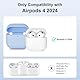 AOTUAO Hülle Kompatibel mit AirPods 4 Hülle Case (2024), Weiches Silikon Stoßfeste Schutzhülle für AirPods 4. Generation Case Cover mit Voller Sturzschutz, Front-LED Sichtbar, Sky Blue