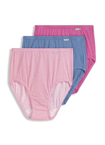 Image of Jockey Women's Underwear Elance Brief - 3 Pack, Wild Orchid /Clove Geo /Dusk Blue, 5