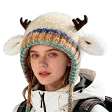 Cappelli Di Peluche Di Cervo - Berretto Invernale Lavorato A Maglia Caldo...