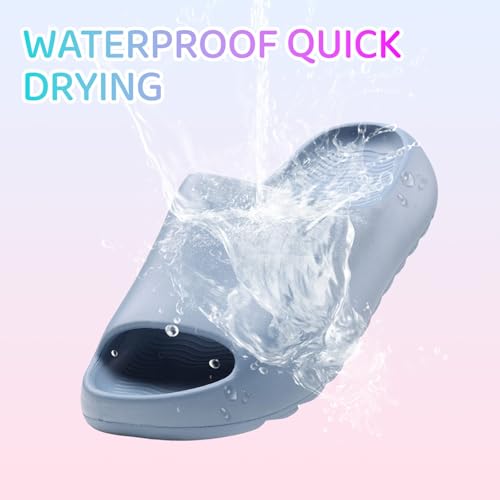 Image of Cloud Slides for Kids,Boys Girls Shower Slippers Bathroom Pool Sandals,Toddler Home House Open Toe Comfy Thick Sole Slippers,Summer Non-Slip Beach Shoes