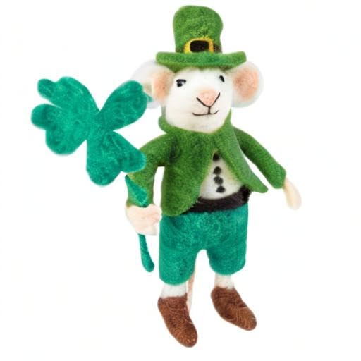 Primitives-by-Kathy-Felt-Critter-St-Patrick-Mouse Primitives by Kathy Felt Critter St Patrick Mouse