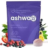 Ashwagone KSM-66 Ashwagandha Powder Drink Mix – Daily Calm & Focus Support – With Magnesium Glycinate, L-Theanine, GABA, Lemon Balm, Acai & Goji Berry – Vegan Supplement – 30 Servings