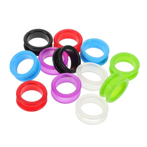 BUTIFULSIC 12 Pack Grooming Scissor Finger Rings Soft Silicone Ring Inserts for Pet Scissors Hairdressing