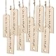 Logbuch-Verlag 10 Schön DASS es Dich gibt Geschenke Kommunion Hochzeit Anhänger aus Holz Gastgeschenk für Gäste 9 x 3 cm
