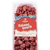 WURSTBARON® - Salami Mini Herzen - Original Wurst Snack Herzchen aus Bayern - 500g Big Pack - Snackbox Sticks