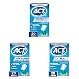 ACT Dry Mouth Moisturizing Gum, 20 Pieces, With Xylitol, Sugar Free Soothing Mint (Pack of 3)