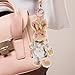 Garneck Cute Bunny Plush Keychain: Soft Rabbit Key Ring Bag Charm Pendant for Women Girls Backpack Purse Accessory Purse Present