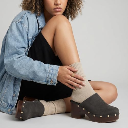 Image of CUSHIONAIRE Women's Gibbons Faux Wood Clog with Memory Foam Padding, Wide Widths Available