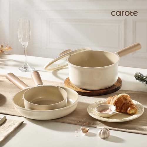 Carote Ceramic Pots And Pans Set, 14Pcs Cookware Set, Non-Toxic Healthy Non Stick Cooking Set thumb #6