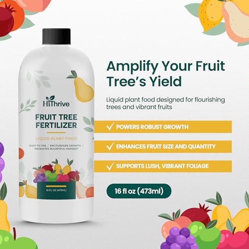 Image of 16oz Fruit Tree Fertilizer - Makes 16 Gallons of Fruit Tree Spray Plant Fertilizer for Blueberries, Strawberry Plant, Apple & More - Promotes Vibrant Foliage, Strong Branches, and Abundant Harvests