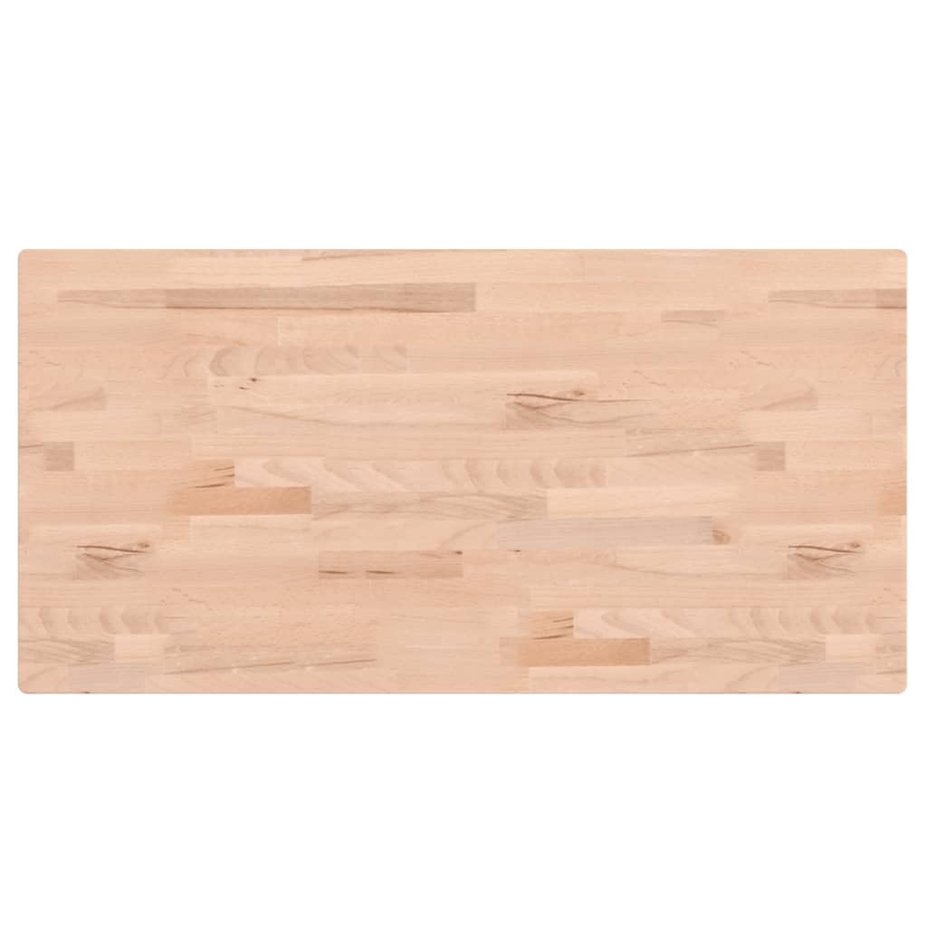 vidaXL Tablero Rectangular, Superficie de Mesa Auxiliar, Tablero de Repuesto, Tablero de Mesa de Bar, Madera Maciza de Haya 80X40X1,5 cm