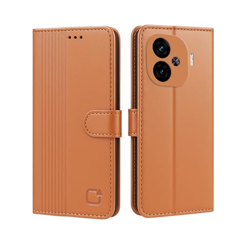 Image of AIBEX Shock Proof Flip Compatible for iQOO Neo 10R 5G Flip Cover Leather Finish | Inside TPU with Card Pockets | Wallet Stand | Complete Protection Flip Case - Brown
