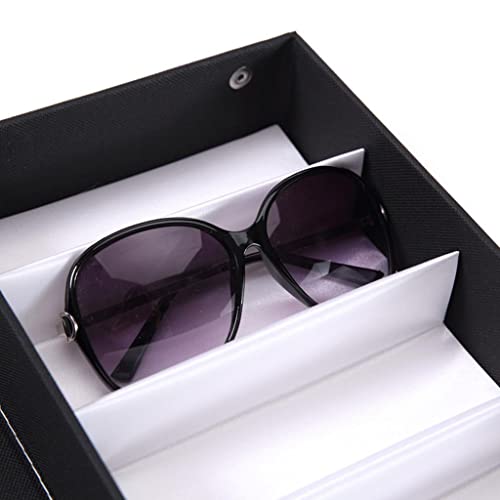 Vaveren Estojo de armazenamento de óculos de sol múltiplos presentes de aniversário de madeira preta