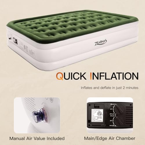 Air-Mattress-Queen-with-Built-in-Pump-Upgraded-Blow-Up-Bed-2-Mins-Quick-Self-Inflatable-with-Double-Air-chamber-16650lbs-Max-All-Night-No-Lost-Air-for-CampingHomePortable-Travel