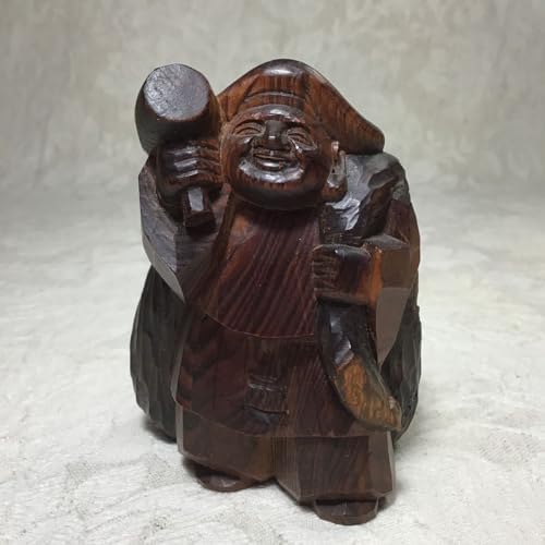 木の彫刻一刀彫大黒様金運アップ