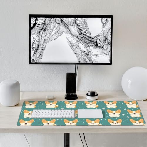 Grand tapis de bureau de jeu avec bords cousus haute densité