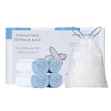 JIMMRAUMADIA 180pcs Sacchetti Spazzatura 25L, con Cordin, Biodegradabili,