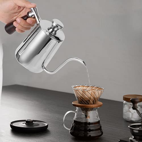 Chaleira de café, bico exclusivo de pescoço de ganso com água lenta e precisa, panela de café de aço