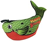 Las acciones son: Toque de puños - choca puños con otro salmón Happy Salmon - aletea felizmente con otro salmón Cambio de río - intercambiate de lugar con otro salmón Choca los cinco - choca los cinco con otro salmón El primer jugador que se quede sin cartas, gana la partida.