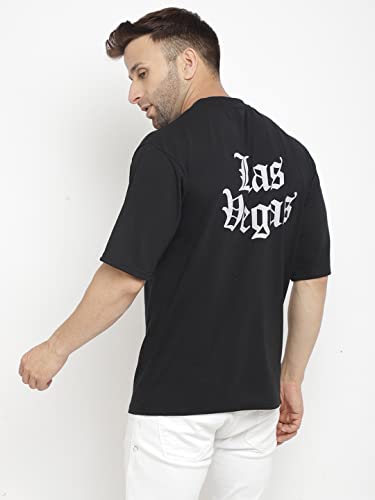 Image of GRITSTONES Men Oversized Half Sleeve Cotton T-Shirt