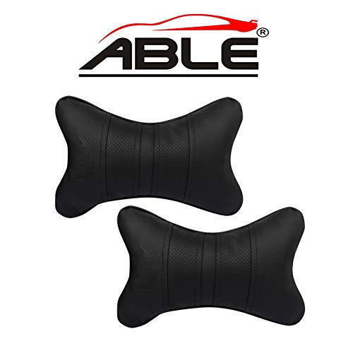 ABLE Sporty Neckrest Necksupporters Pillow Black for Lamborghini Aventador Set of 2 Pcs