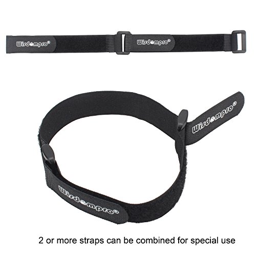 20 Pack 0.8 X 8 Inches Hook And Loop Reusable Fastening Cable Tie Down Straps By Wisdompro - Reusable, Durable Functional Ties To Keep Your Home, Office, Workspace From Tangled Messes Of Cords #TOP4