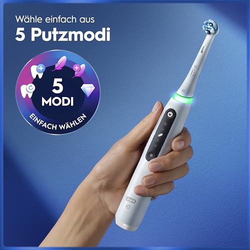Oral-B iO Series 5 Elektrische Zahnbürste, Weiß – Ansicht 3