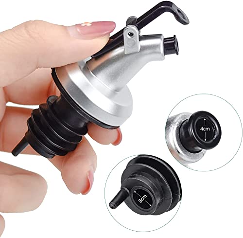 Miniatura 8 de Piqiuqiu 5 Piezas De Botella Vertedor De Aceite De Boquilla De Licor, Bebidas Espirituales, Botella Abatible Con Tapas Antipolvo Para Bar Y Cocina