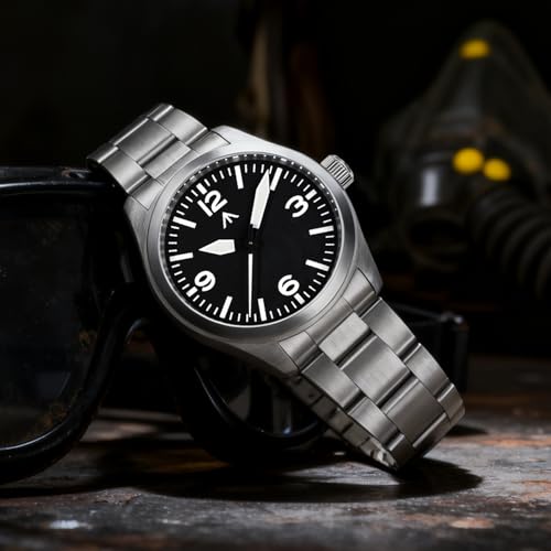 Image of TACTICAL FROG Militado ML08 Field Watch Japanese Sweep VH31 / 515 Movt with Calendar, Men's Military Watch Sapphire Crystal 10 ATM Waterproof Analog Watches for Men
