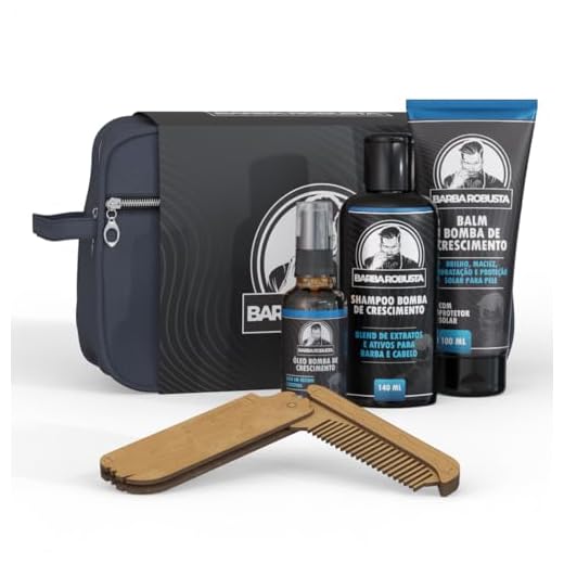 Barba Robusta Kit Barba Robusta Shampoo, Óleo, Balm, Pente E Necessaire