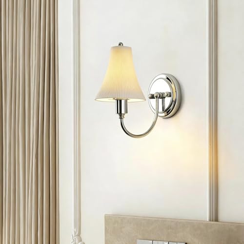 Lámpara de pared de pasillo interior moderna con cableado y aplique de cromo 5