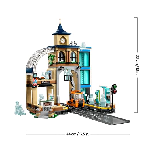 City Stazione Centrale - con Veicolo Giocattolo di Manutenzione, Ascensore Funzionante, Biglietteria, 2 Piattaforme, un Pezzo di Binario e 6 Minifigure - Regalo Bambini e Bambine da 7 Anni 60469 - Lego - Immagine 7