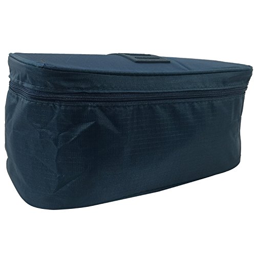 Nylon Bra Oragnizer for Travel | Inner Pockets & Pouch | Navy