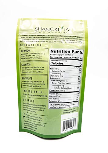 Té Matcha orgánico en polvo 3.5 onzas miniatura 3