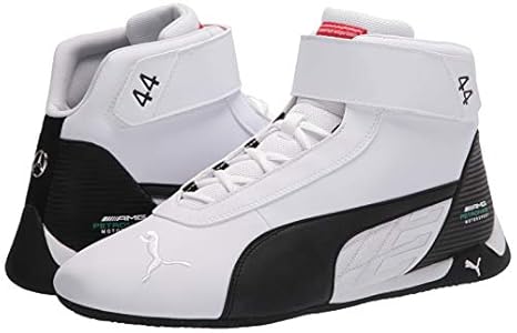 PUMA Women's BMW MMS R-CAT MID Sneaker, White Black, 5.5