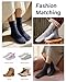 Loritta Wool Socks for Women Warm Winter Socks Knit Crew Calf Hiking Boot Sock Stocking Stuffers Gifts,Dark Twist