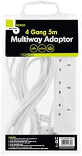 Benross 45309 4-Way Extension Lead / 5 Metres Long / 13A / Suitable For Home or Office Use