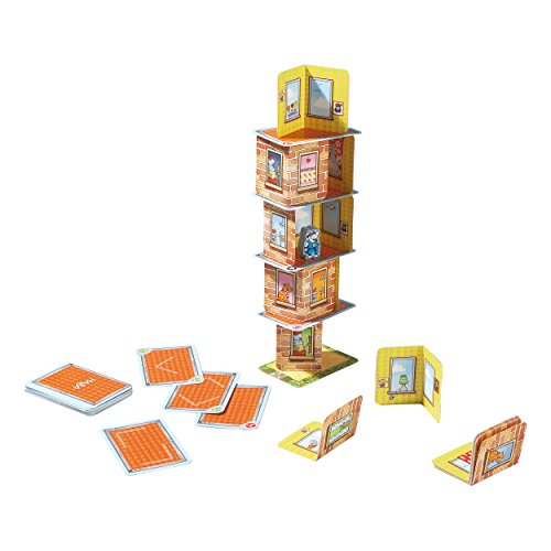 Haba 4092 - Rhino Hero, Spannendes 3-D-Stapelspiel für 2-5 Superhelden ab 5 Jahren, mit einfachen Regeln für schnellen Spielspaß, Aktionsspiel für die ganze Familie, Multicolor