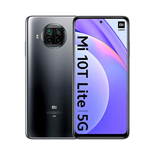 Xiaomi Mi 10T Lite - Smartphone 6+128GB, 6,67” FHD+ DotDisplay, Snapdragon 750G, 64MP AI Quad Camera, 4820mAh, Alexa Hands-Free, Pearl Gray (Official Version + 2 Jahre Garantie)