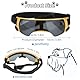 Sommer Schneebrille, Sonnenbrille für Kleine Hunde, Augenschutz Brille Windschutzbrille,UV-Schutz Hunde Sonnenbrillen,Beschlagfrei,für Motorrad Hundefahrradkorb Cabrio (Gold)
